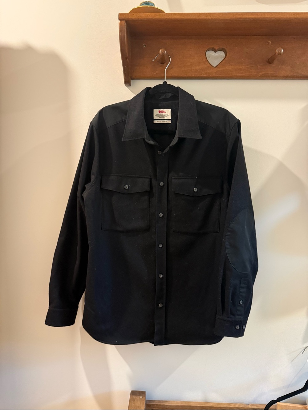 Fjallraven Black Button-Front Shirt Jacket